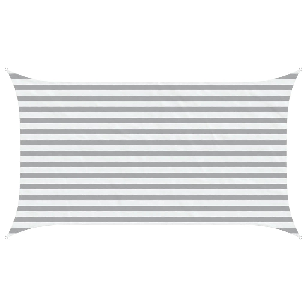 Vela da ombra solare-Telo Ombra-Vela Ombreggiante-Parasole a Vela Grigio chiaro e bianco 3,5 x 2 m