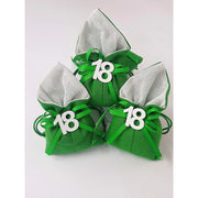 Trade Shop - Set 12pz Sacchetto Colorato Numero 18 Anni Juta 10x13cm Bomboniera Portaconfetti -