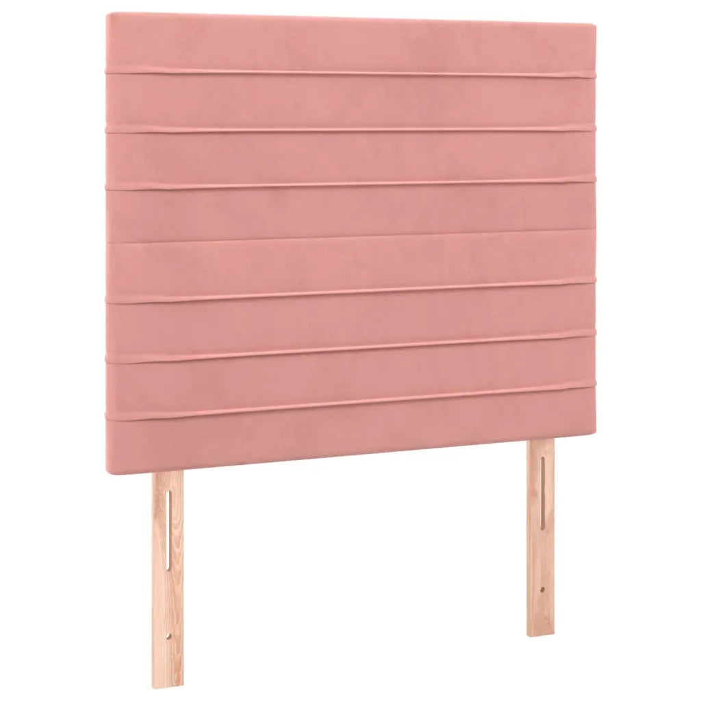 Letto singolo | Letto per adulti | Giroletto a Molle con Materasso Rosa 80x200 cm in Velluto