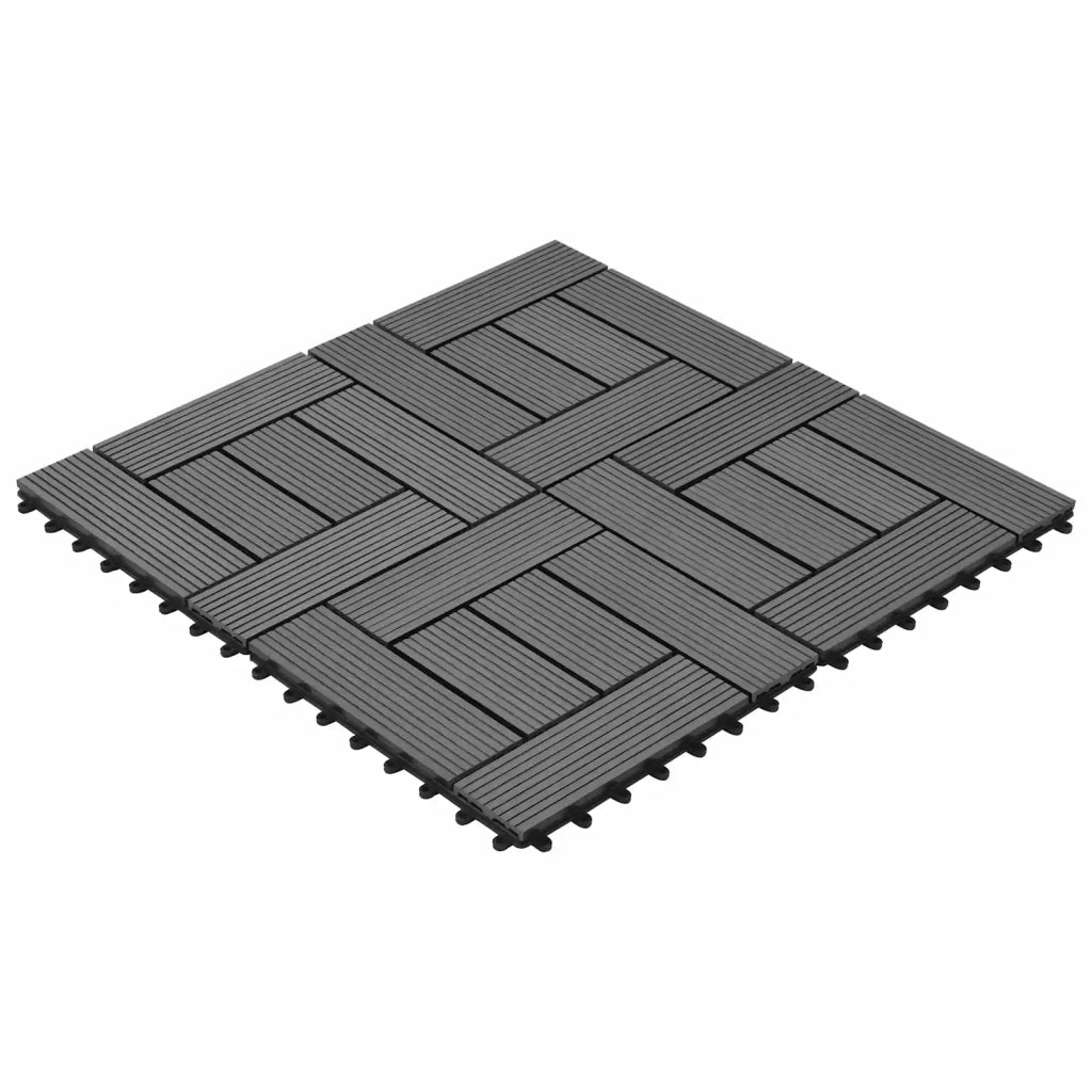 Piastrella per Decking 22 pcs Grigio 30 x 30 cm WPC 3444830