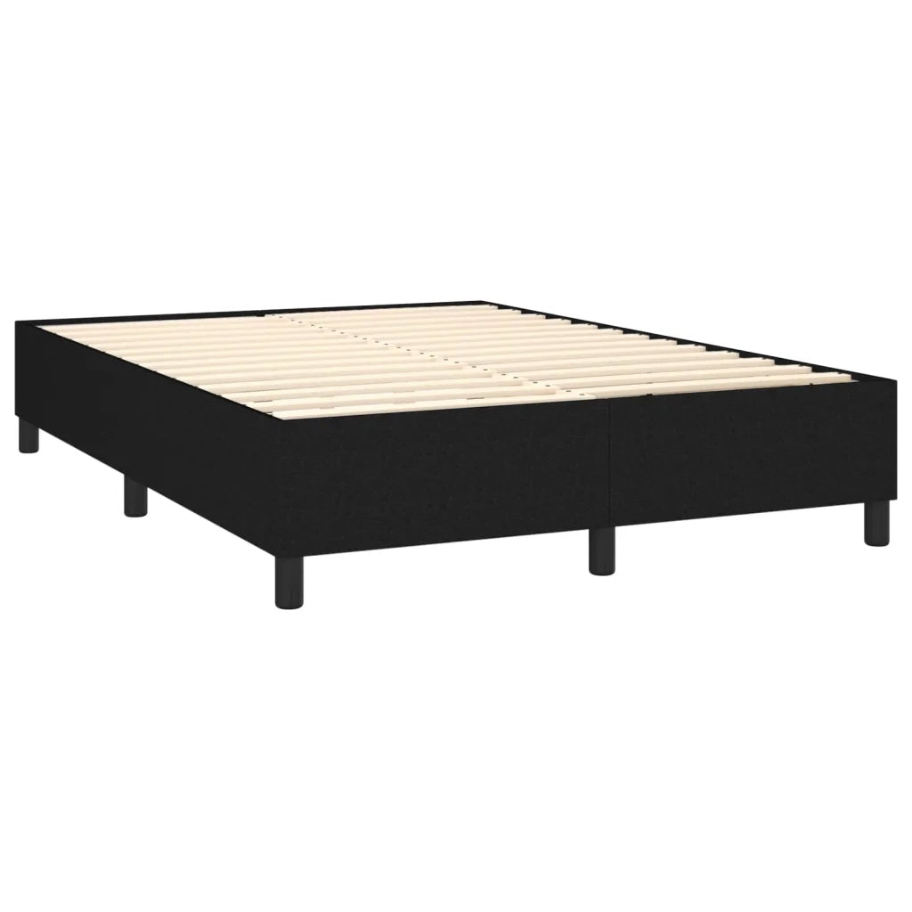Letto a Molle con Materasso e LED Nero 140x190 cm in Tessuto 3134871