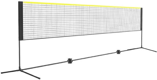 Impacco da Badminton - Set Completo con Asta, Rete, Pali da Terra e Cinghie di Tensione - Multifunzionale e Adattabile