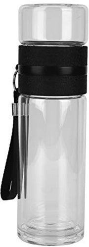 Tè in Doppio Vaso di Borosilicato - 500 ml - Acciaio Inossidabile - Bevande - Maniglia Removibile