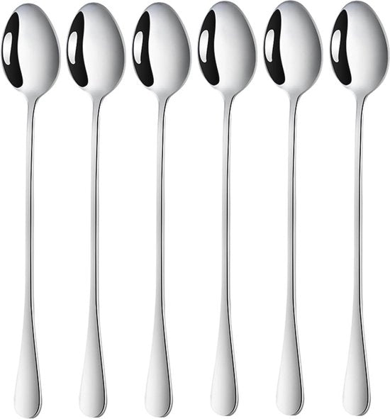 Set di 6 Spiedini in Acciaio Inox per Gelati e Bevande