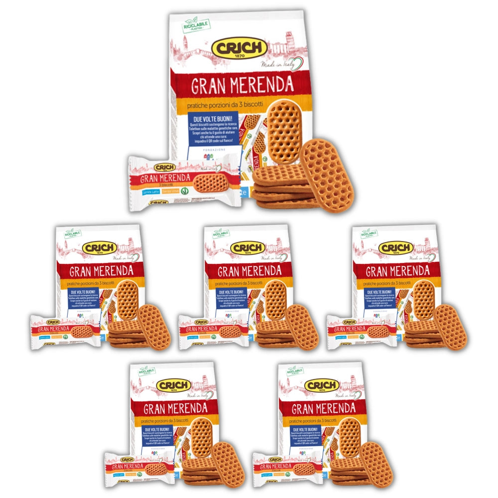Crich gran merenda biscotti classici monoporzione 6 confezioni da 500 grammi