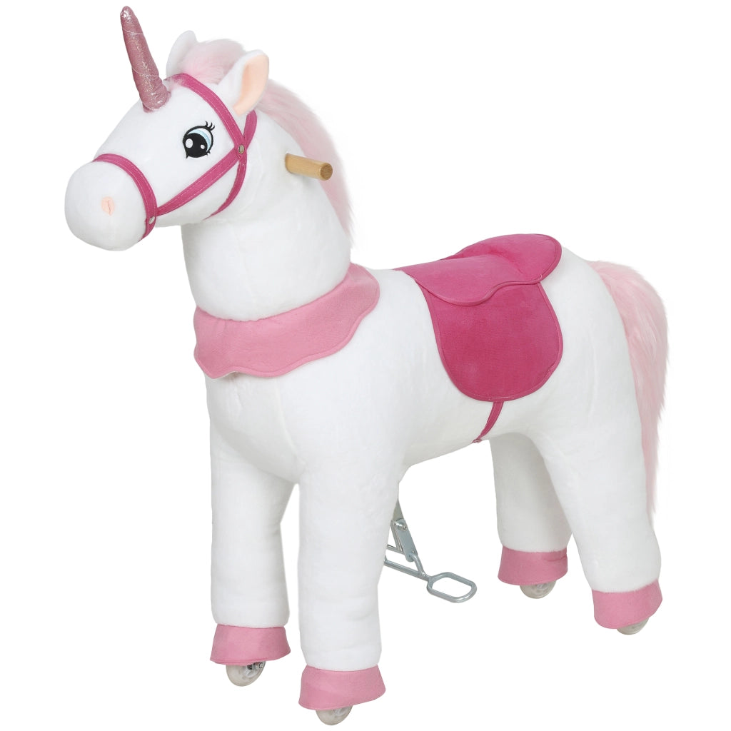 Cavallo a Dondolo per Bambini ¨C Minimal ¨C Design Unicorno in Tessuto Bianco