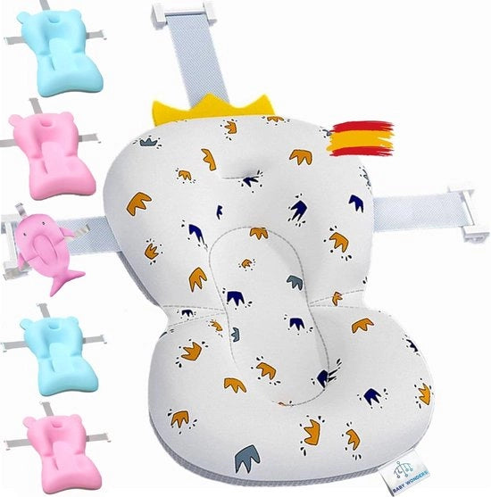 Cuscino per vasca da bagno universale per lettino, cuscino per doccia, lettino, sedile regolabile per lettino, cuscino per vasca da bagno, cuscino per vasca da bagno, sedile pieghevole per vasca da bagno... (cuscino bianco)