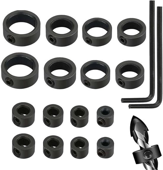 Set di punterie per legno 16 pezzi 3/4/5/6/8/10/12/16 mm con chiave a stella