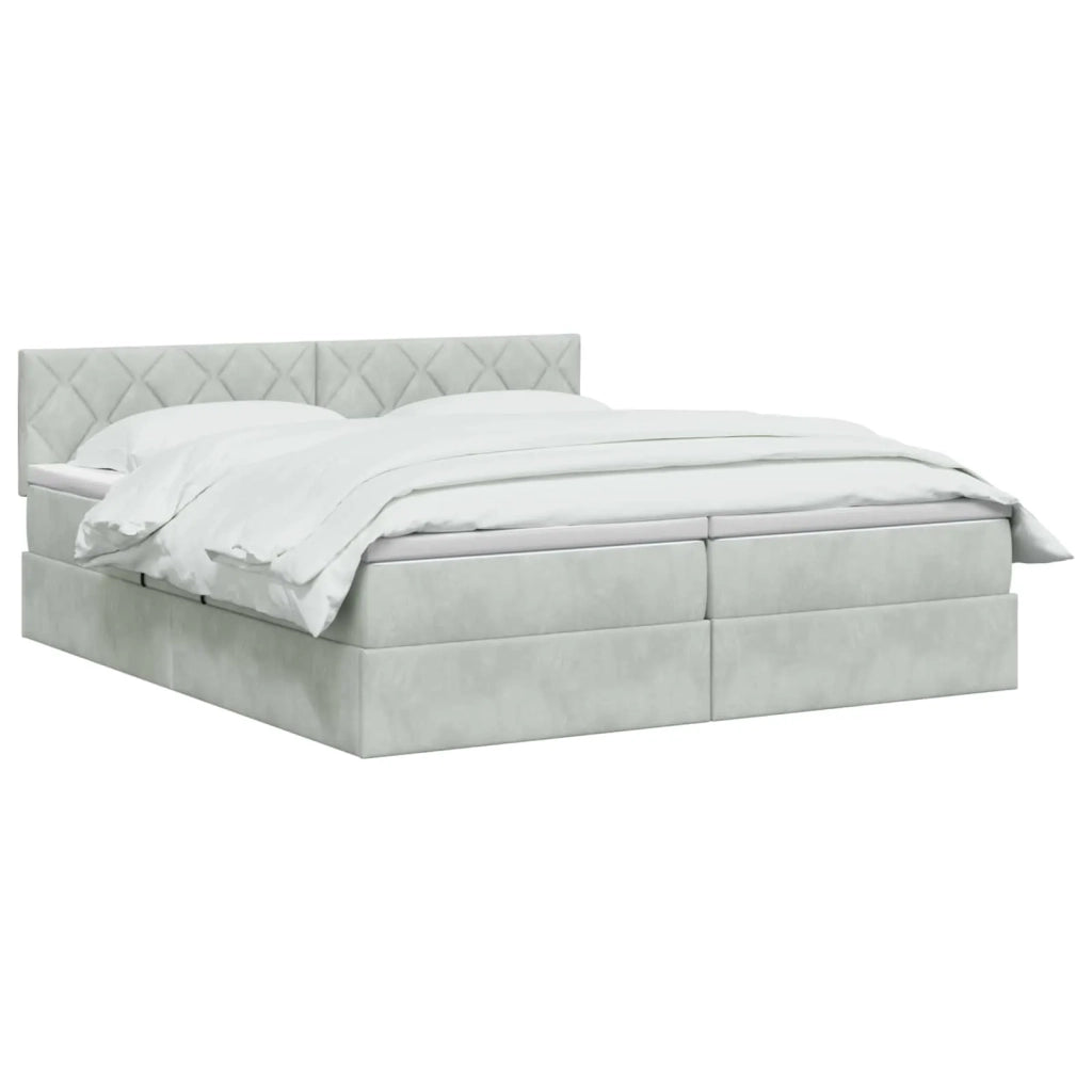 Letto con contenitore LED e materasso Grigio Chiaro 3459402
