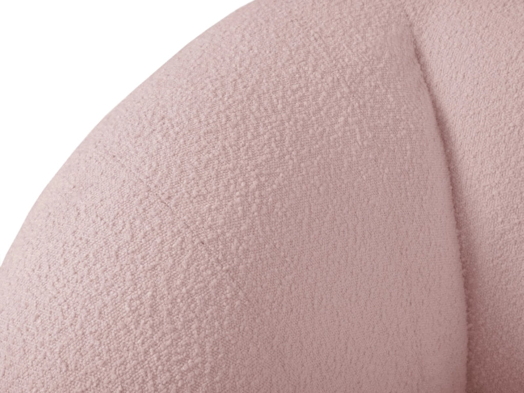 Cosmopolitan Design - Divano "Essen" 2 posti in bouclé rosa cipria 
