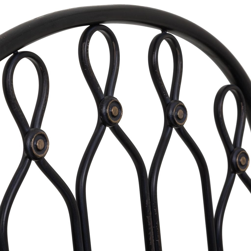 Sedia in metallo nero 55x56x96h