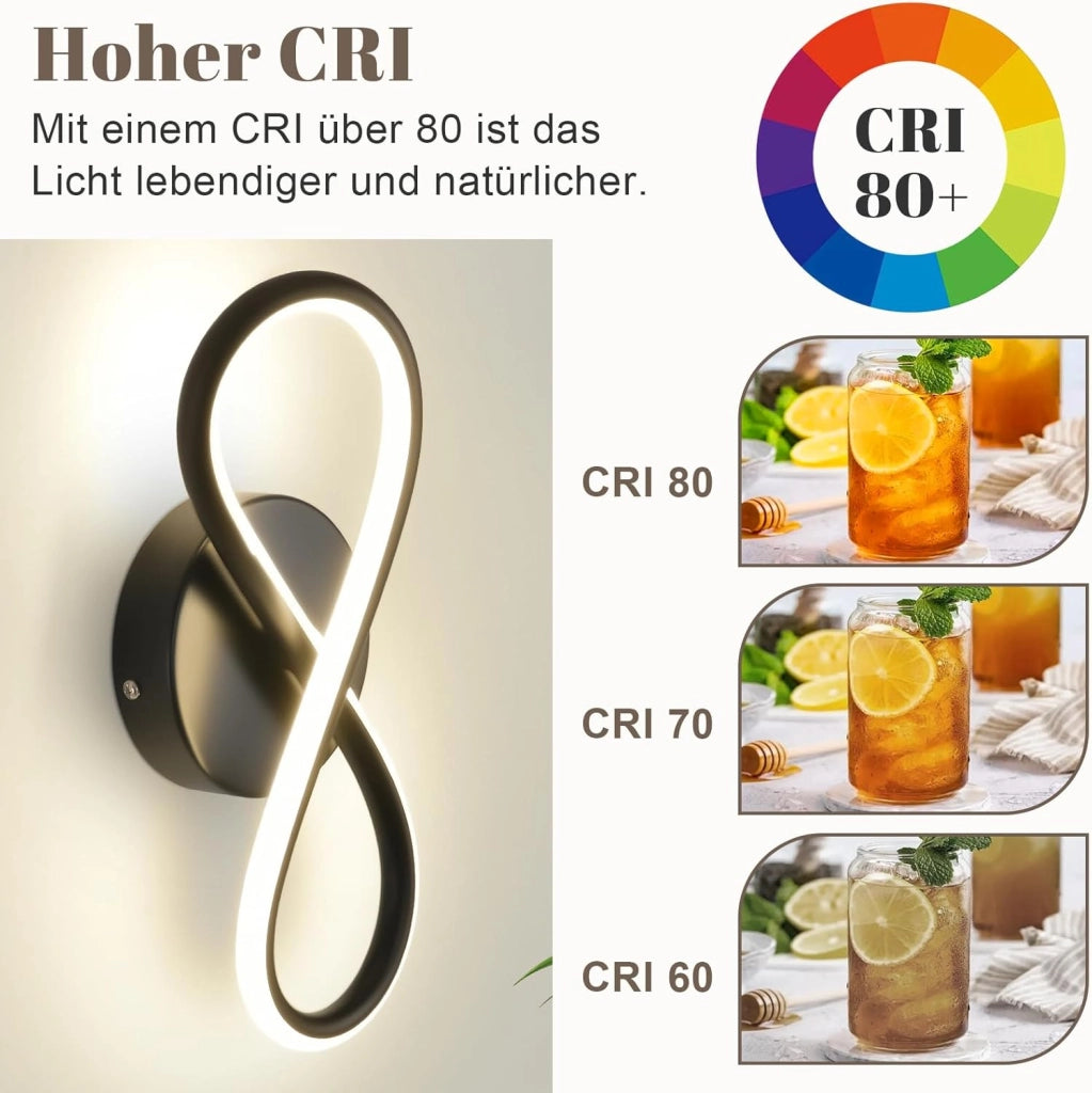 ZMH Moderna lampada da parete a LED da 7W con 8 forme per interni per scale e camera da letto