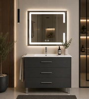 Mobile bagno con lavabo ORIGENBATH RIBERA senza specchio 90x45 cm grafite