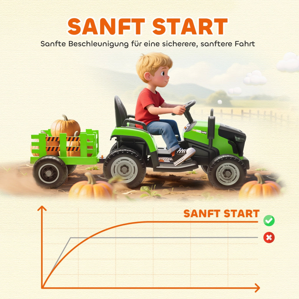 Trattore Elettrico per Bambini ¨C Minimal ¨C Verde