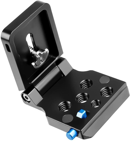 Maniglia L-opportuna con struttura pieghevole - Lega di alluminio - Capacità di carico 3 kg - Viti 1/4 e 3/8 - Interruttore verticale/orizzontale - Livello di lavorazione di alta precisione - Stativo a camera