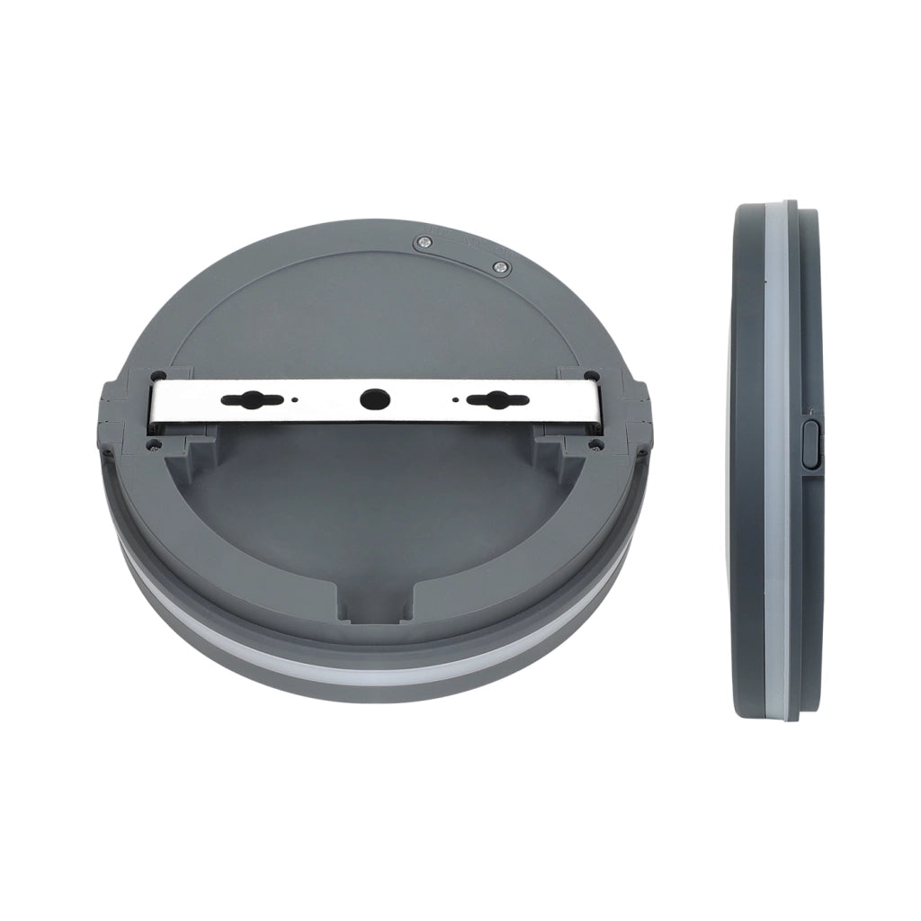 Alcapower Plafoniera LED Rotonda 36W 3600lm IP54 IK08 CCT Selezionabile 3000K 4000K 6500K Grigia - Soluzione professionale alta efficienza