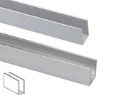 PROFILO AD U IN ALLUMINIO- - mm.8x8 mt.2 argento - 5 pezzi