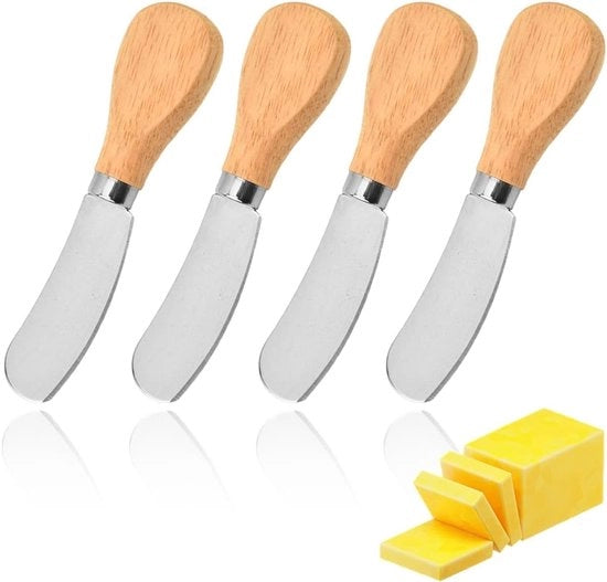 Set di Maniglie in Acciaio Inox - 4 Pezzi - Maniglia in Legno