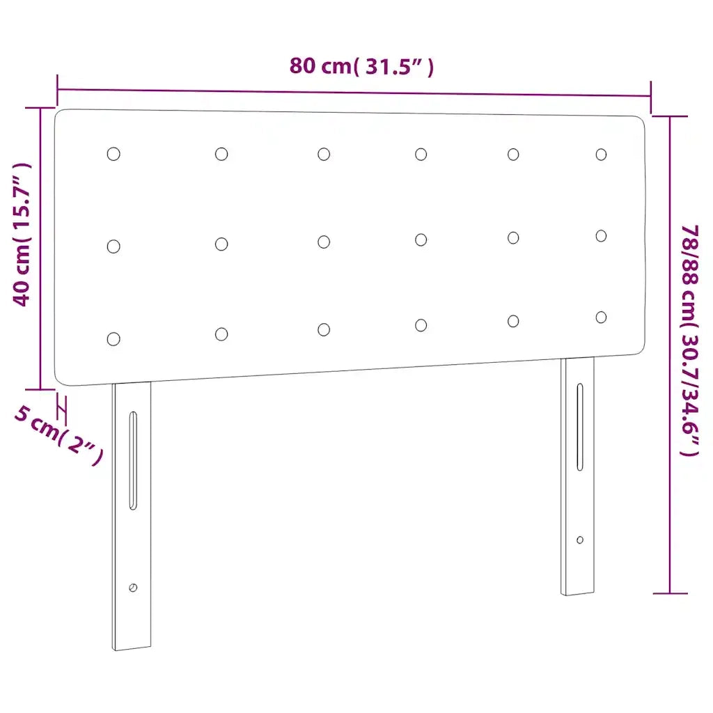 Testiera | Testata Blu Scuro 80x5x78/88 cm in Velluto