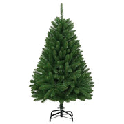 Albero di Natale Artificiale Incernierato-Albero Natalizio con Base Verde 120 cm 127552