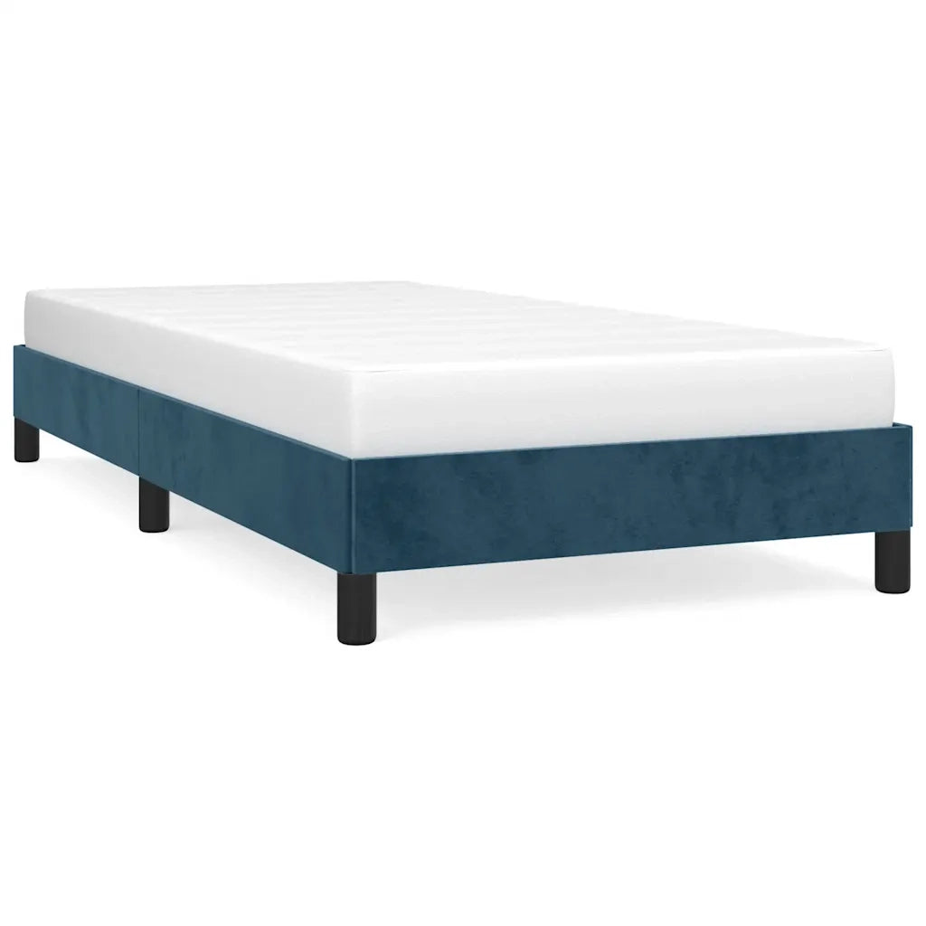 Letto singolo | Letto per adulti | Giroletto senza Materasso Blu Scuro 90x190 cm in Velluto