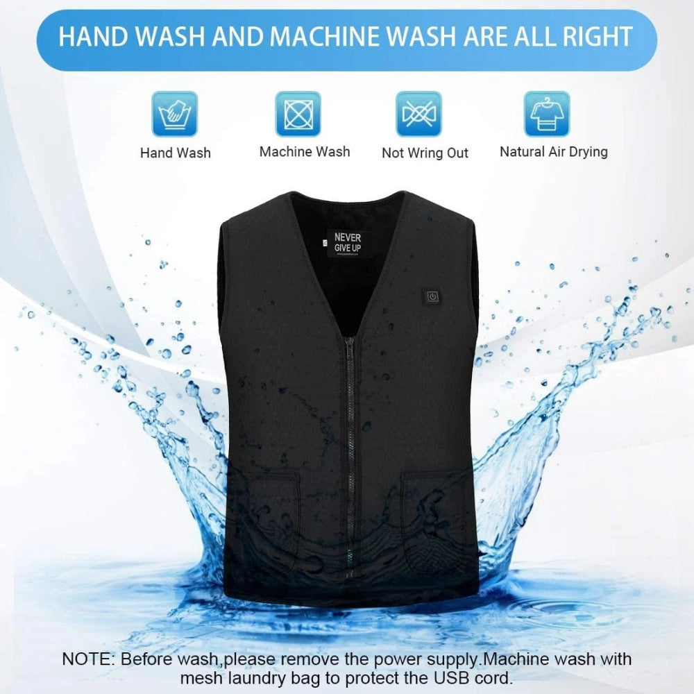 Trade Shop - Gilet Giubotto Riscaldante Usb Riscaldato Giacca Termica Unisex Riscaldamento -    L