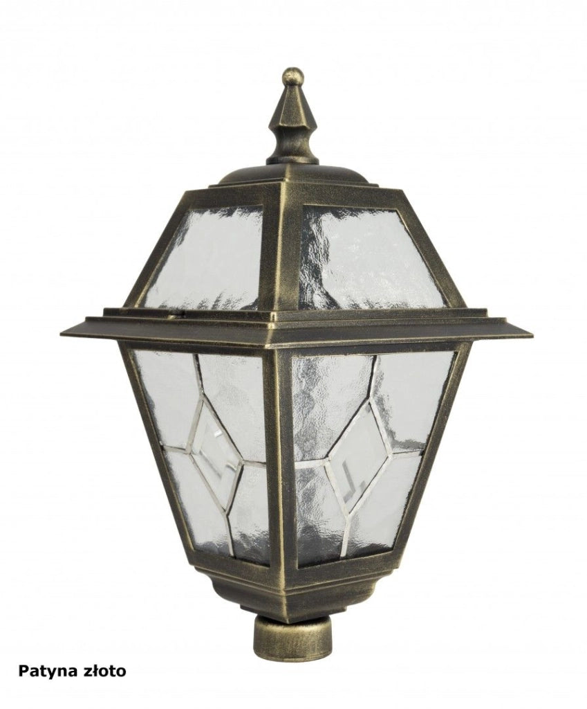 Lampada da esterno a paletto retrò 47cm E27 nera IP43