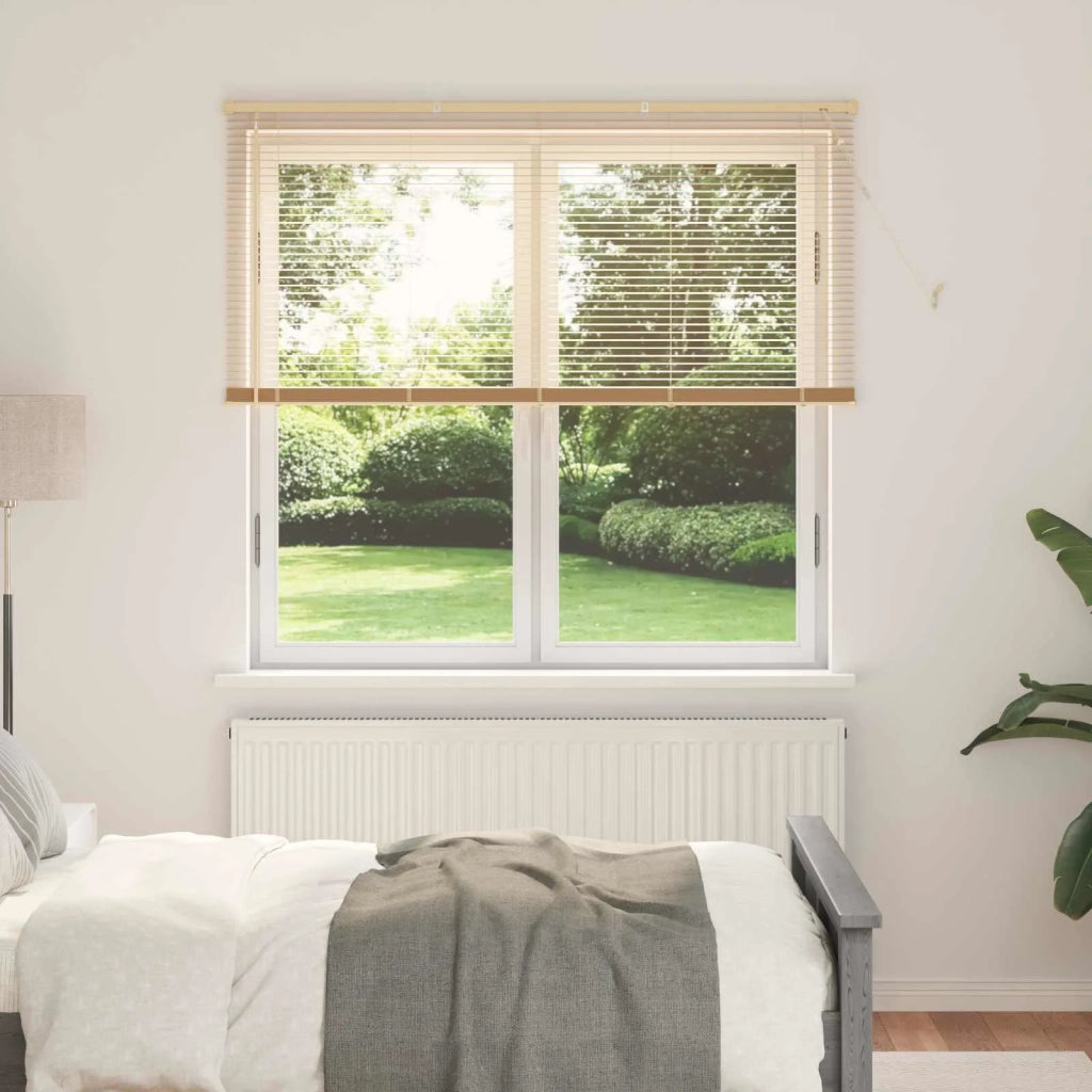 Tenda Veneziana | Tenda a lamelle Marrone Chiaro con Motivo 150 x 160 cm 25 mm