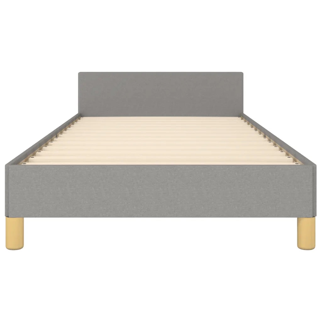 Letto singolo | Letto per adulti | Giroletto senza Materasso Grigio Chiaro 90x200 cm Tessuto