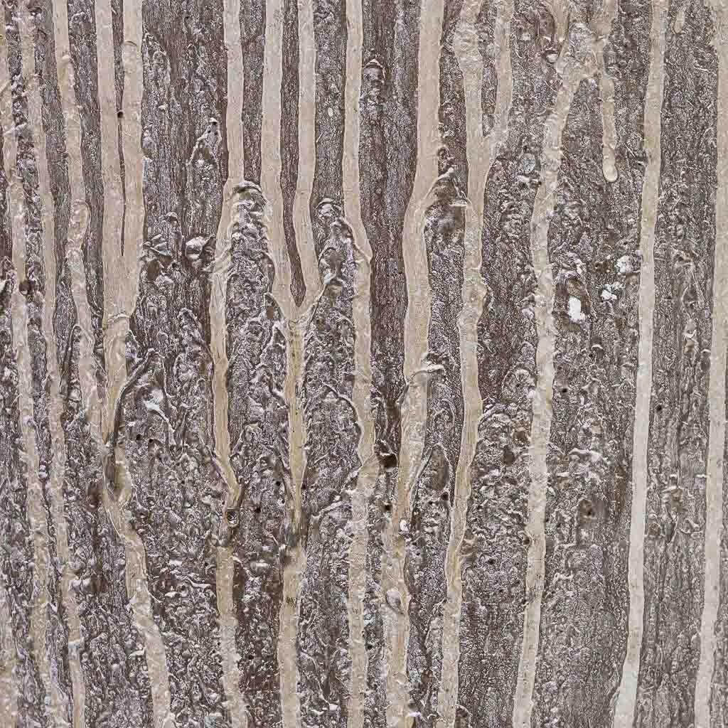Vaso in resina marrone anticato, 25x25x36 cm