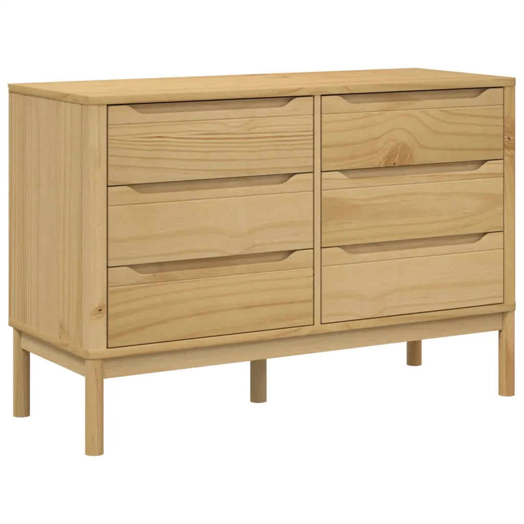 Cassettiera FLORO Marrone Cera in Legno Masselo di Pino 374011