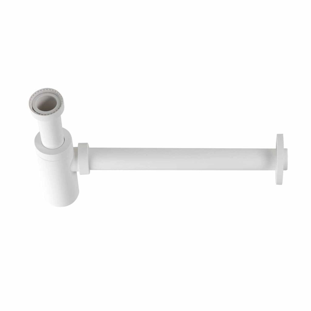 Sifone design a bottiglia universale per lavabo in abs - bianco matt