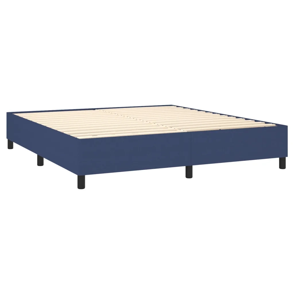 Struttura Letto a Rete a Molle Blu 160x200 cm in Tessuto 3120876