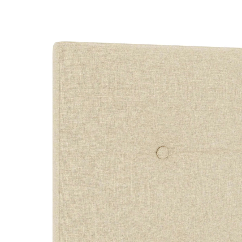 Letto con Box Spring, Materasso e LED Crema 90 x 190 cm Tessuto 3451838
