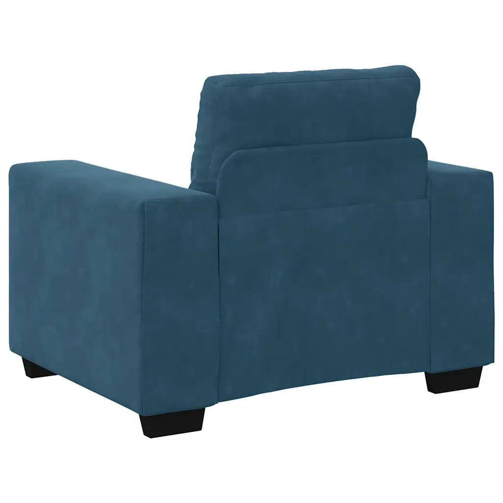 Divano Sedia Blu 100x78x80 cm Velluto 4105107