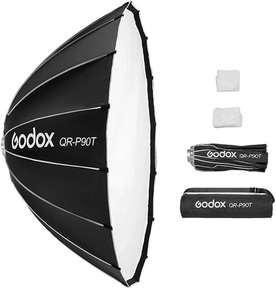 Softbox Parabolico Opvouabile 90cm per Fotografia