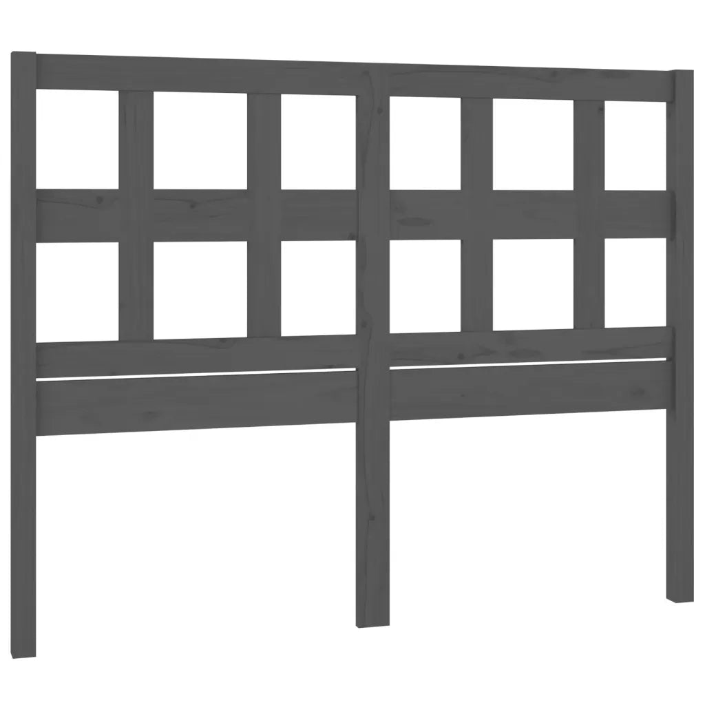 Testiera | Testata per Letto Grigia 205,5x4x100 cm Legno Massello di Pino
