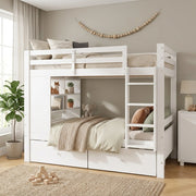 letto a castello legno bianco 90 x 200 cm