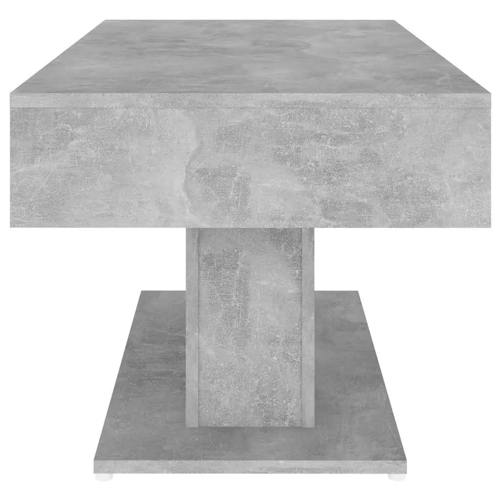 Tavolino da Salotto-Tavolino da soggiorno-Tavolo Grigio Cemento 96x50x45cm Legno Multistrato