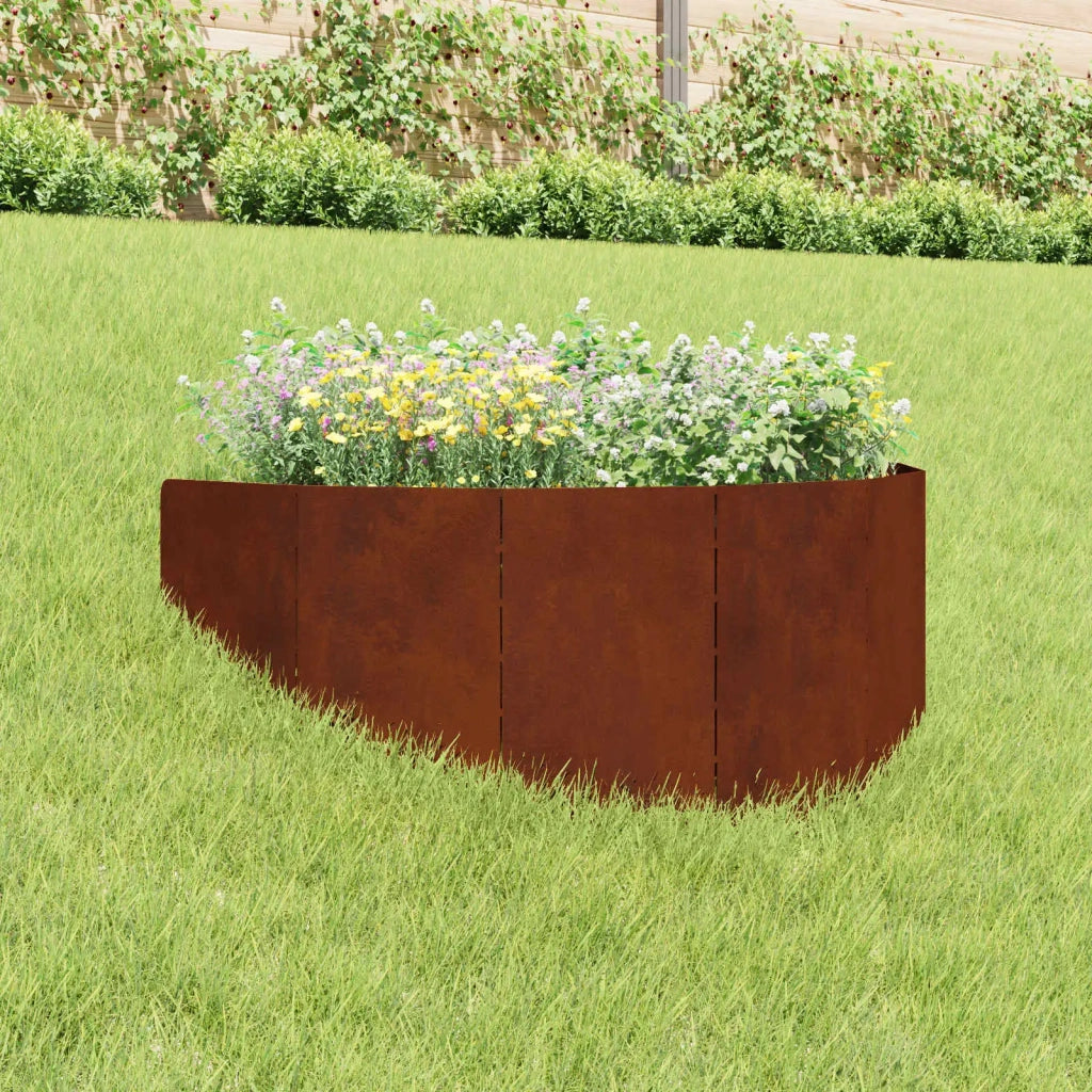 Bordura per Prato 100 x 45 cm Acciaio Ruggine 8008901