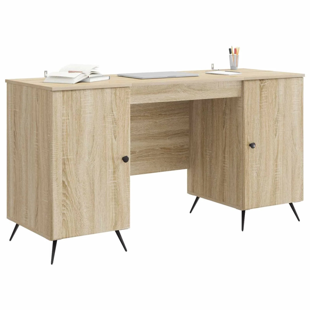 Scrivania | Tavolo da Ufficio Rovere Sonoma 142,5 x 50 x 75 cm Legno ingegnerizzato