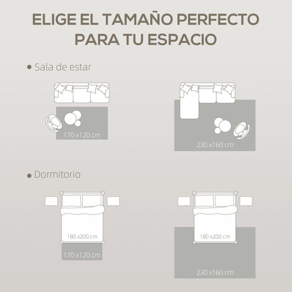 Tappeto Moderno ¨C Minimal ¨C 170x120 cm, Crema, Pelo Corto