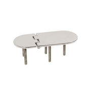 CERNIERA INOX CON PRIGIONIERI MIRROR POLISHED HINGES - FASTENING WITH BOLTS 145X65MM.