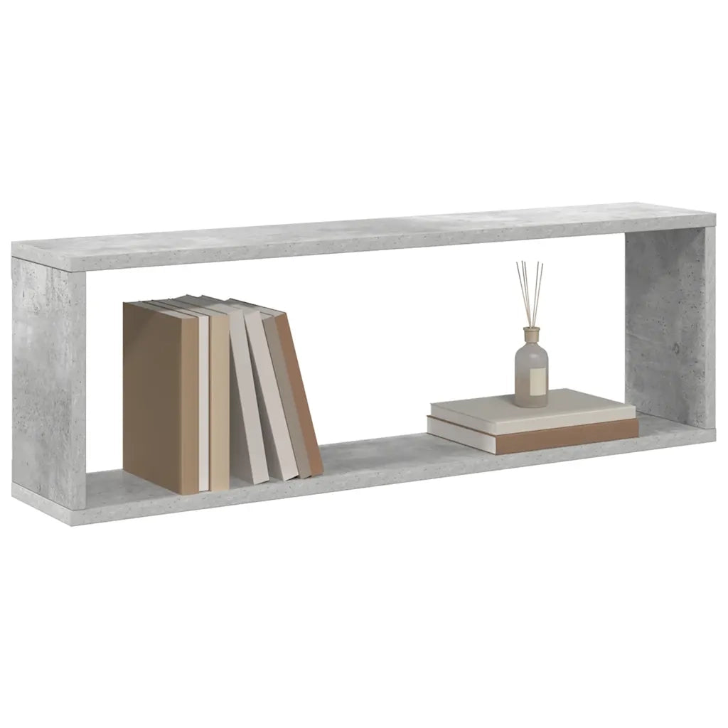 Mensole Parete Cubo 4pz Grigio Cemento 80x15x26,5cm Multistrato 807119