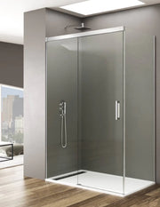 Box doccia THALASSA (BASIC) 1+1 con lato fisso laterale 115x120 cm Cromo vetro trasparente