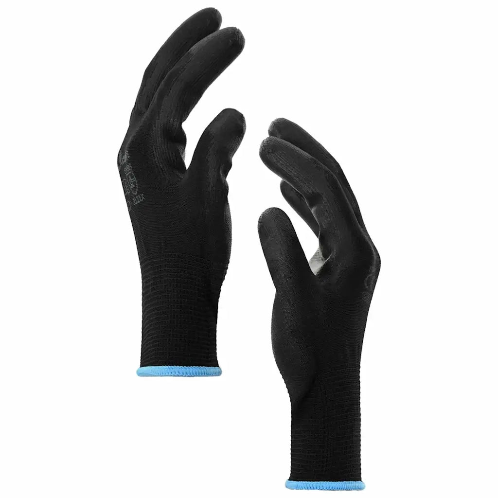 Guanti da Lavoro 24 pcs Nero 9 / l Poliestere 42020715