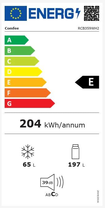 COMFEÈ RCB359WH2 FRIGORIFERO COMBINATO 262L 177X55 CLASSE E