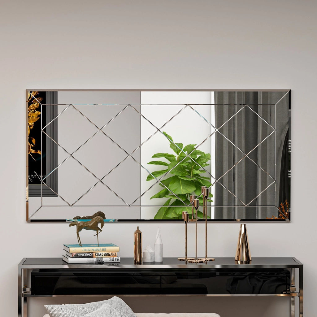 Specchio in legno "Pauli" - 120 x 60 cm - Bianco