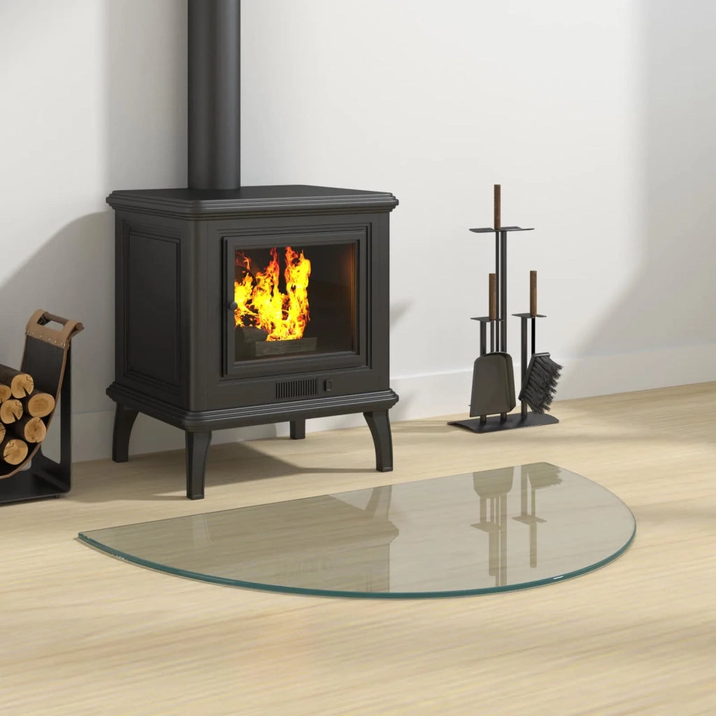 Piastra in vetro per camino Trasparente 800 x 500 mm Vetro CFW6529388