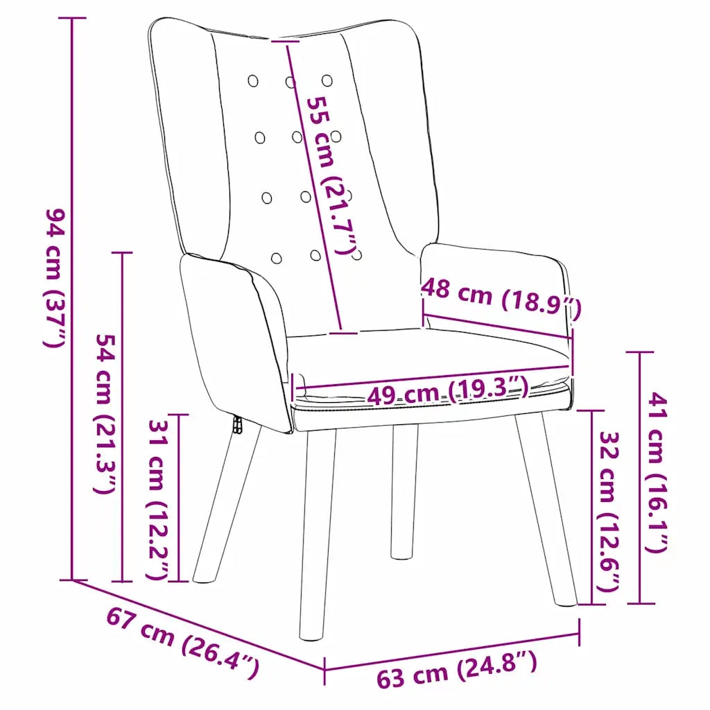 poltrona Rosa 63 x 67 x 94 cm Velluto 42001818
